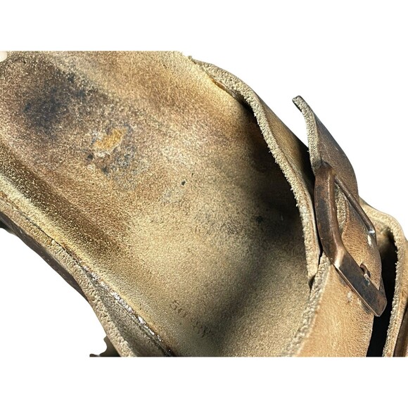 BIRKENSTOCK Arizona Leather SANDALS Oiled Leather Shoes Womens Size 7.0 Boho - Picture 10 of 11